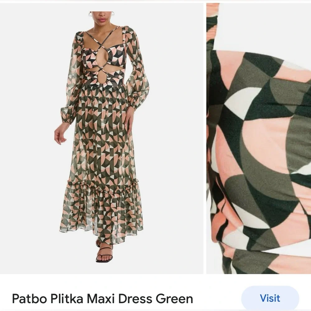 PatBO Beautiful Plitka lace-up dress, Size XL - Picture 2 of 10